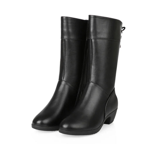 Bottes Compensées Cuir