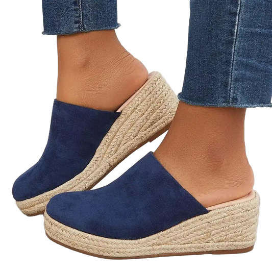 Espadrilles Compensées Bleues