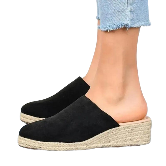 Espadrilles Compensées Noires 